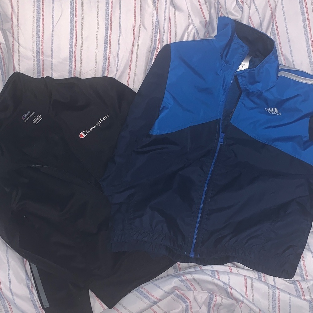 Adidas Blue and Champion Black kids Jackets